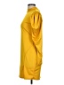 Jasmine Solid Yellow Casual Dress Size L - photo 5