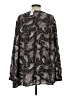Lane Bryant 100% Rayon Paisley Black Long Sleeve Blouse Size 24 waist - photo 2