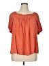 Torrid Orange Short Sleeve Blouse Size 1X Plus (1) - photo 1