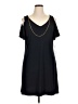 MSK Solid Black Casual Dress Size XL - photo 1