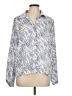 Splendid 100% Polyester Print Blue 3/4 Sleeve Blouse Size L - photo 1