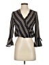Indulge 100% Polyester Black 3/4 Sleeve Blouse Size S - photo 1