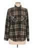 Casa Cabana Plaid Brown Long Sleeve Blouse Size M - photo 1