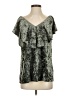 Material Girl Green Short Sleeve Blouse Size S - photo 1