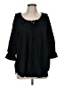 Zesica 100% Viscose Black 3/4 Sleeve Blouse Size M - photo 1