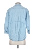 Zara Blue 3/4 Sleeve Button-Down Shirt Size S - photo 2