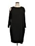 Calvin Klein Solid Black Cocktail Dress Size 14W - photo 1