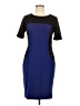 PREMISE Color Block Blue Cocktail Dress Size 6 - photo 1