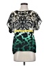 Alfani 100% Polyester Green Short Sleeve Blouse Size S (petite) - photo 1