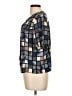 Kathy Che Color Block Blue Short Sleeve Blouse Size 10 - photo 5