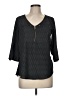 Janet Chung Black 3/4 Sleeve Blouse Size M - photo 1