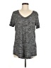 Athleta Stripes Gray Short Sleeve Henley Size M - photo 1