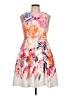 Eliza J Floral Ivory Cocktail Dress Size 10 (petite) - photo 1