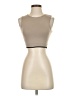 Unbranded 100% Polyamide Tan Sleeveless T-Shirt Size S - photo 1