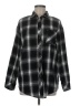 Unbranded 100% Polyester Plaid Black Long Sleeve Blouse Size M - photo 1