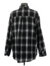 Unbranded 100% Polyester Plaid Black Long Sleeve Blouse Size M - photo 2