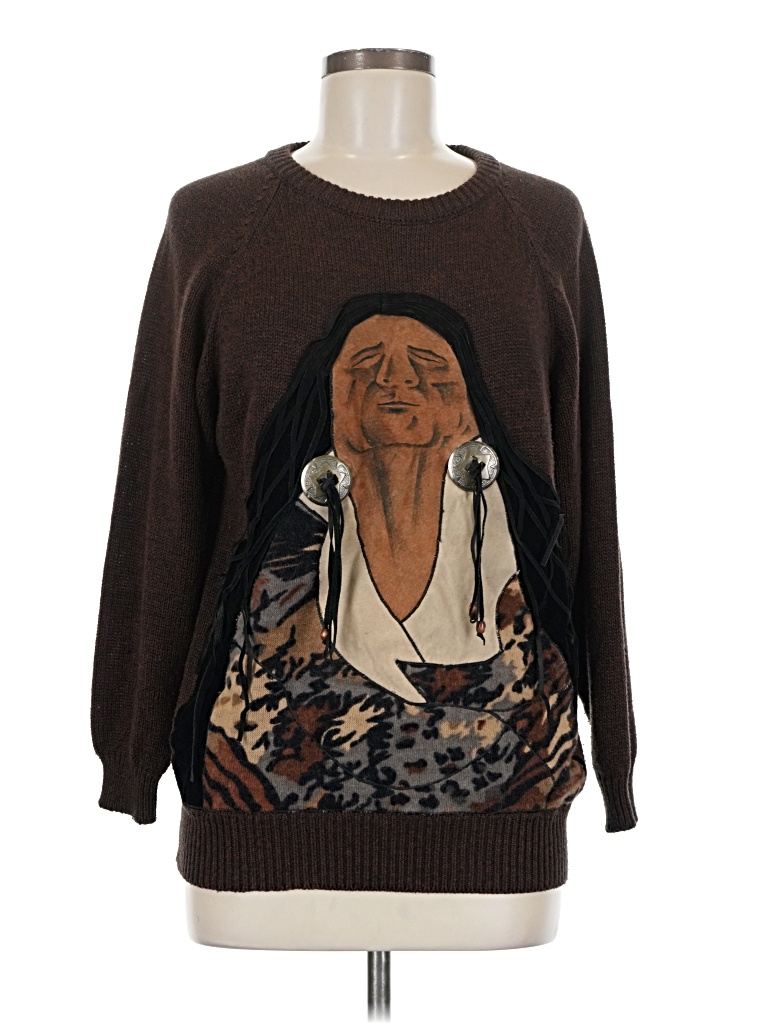Pre-owned Assorted Brands Pullover Sweater In Brown