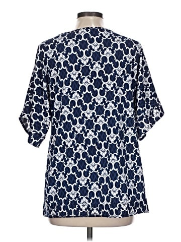 August Silk Short Sleeve Blouse (view 2)