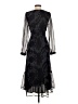 Anna Kay 100% Polyester Paisley Black Cocktail Dress Size S - photo 2