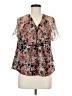 Lucky Brand 100% Polyester Pink Short Sleeve Blouse Size M - photo 1
