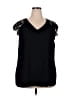 City Streets 100% Polyester Black Sleeveless Blouse Size 2X - photo 1