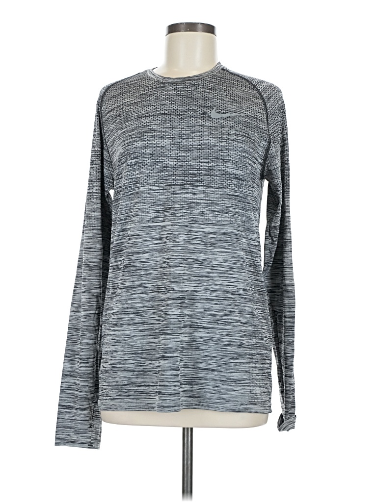 Pre-owned Nike Long Sleeve T-shirt In Gray
