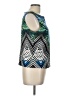 Bisou Bisou Blue Sleeveless Blouse Size L - photo 4