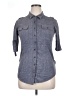 Unionbay 100% Cotton Gray 3/4 Sleeve Button-Down Shirt Size XL - photo 1