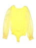 CQ by CQ 100% Polyester Yellow Bodysuit Size M - photo 2