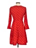 Old Navy 100% Polyester Hearts Red Casual Dress Size XS - photo 2