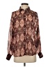 Zara 100% Polyester Paisley Brown Long Sleeve Blouse Size S - photo 1