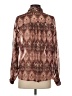 Zara 100% Polyester Paisley Brown Long Sleeve Blouse Size S - photo 2