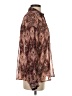 Zara 100% Polyester Paisley Brown Long Sleeve Blouse Size S - photo 4