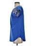 Express Blue Short Sleeve Blouse Size S - photo 5