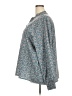 Unbranded 100% Polyester Paisley Teal Long Sleeve Blouse Size 5X - photo 5