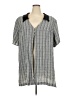 Stacey Tyler Gray Short Sleeve Blouse Size 24 - photo 1