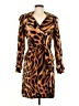 Alberto Makali Animal Print Brown Coat Size 6 - photo 1