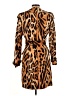 Alberto Makali Animal Print Brown Coat Size 6 - photo 2