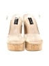 Aqua Solid Silver Tan Wedges Size 7 1/2 - photo 2