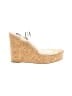 Aqua Solid Silver Tan Wedges Size 7 1/2 - photo 1