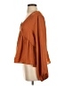 Glam 100% Polyester Orange Long Sleeve Blouse Size S - photo 5