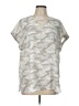 Cato 100% Polyester Camo Ivory Short Sleeve T-Shirt Size L - photo 1