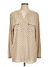 Norm Thompson Tan Long Sleeve Blouse Size L - photo 1
