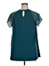Torrid Teal Short Sleeve Blouse Size 1X Plus (1) - photo 2