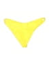 Lovers + Friends Solid Yellow Swimsuit Bottoms Size XL - photo 2