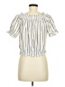 H&M Ivory Short Sleeve Blouse Size 6 - photo 2