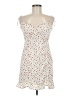 Woven Pink 100% Polyester Hearts White Ivory Cocktail Dress Size M - photo 1