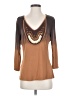 Kyra Brown 3/4 Sleeve Top Size S - photo 1