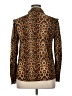 Ember 100% Polyester Animal Print Brown Long Sleeve Blouse Size XL - photo 2