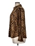Ember 100% Polyester Animal Print Brown Long Sleeve Blouse Size XL - photo 5